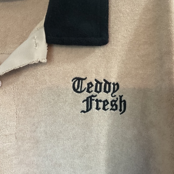 VINTAGE 2XL Teddy Fresh Terry Polo Shirt - Picture 3 of 5